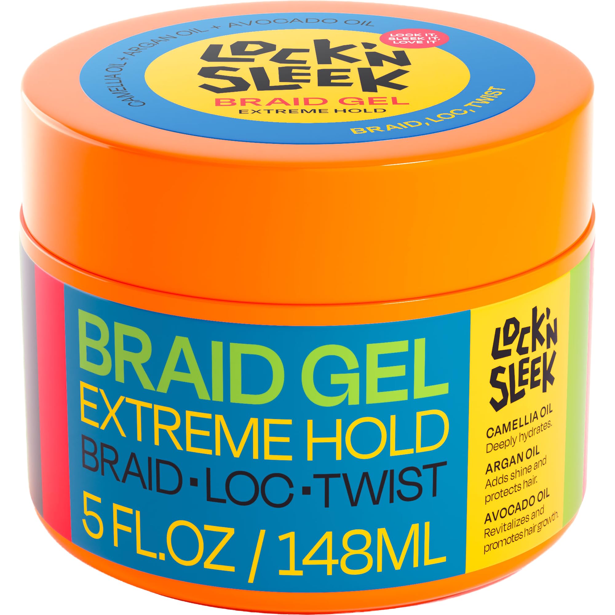 Amazon.com : LOCK'N SLEEK Braid Gel (5 oz), Extreme Hold, Flake